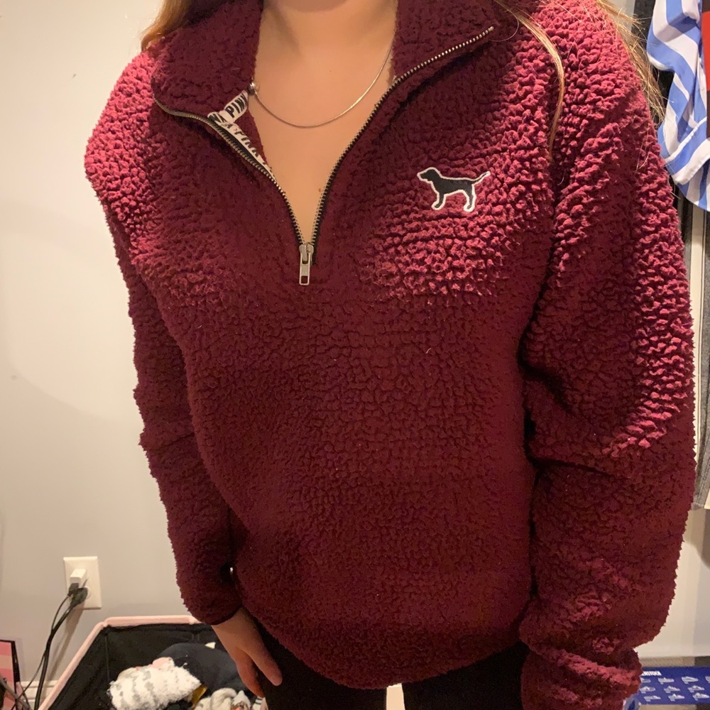 VS PINK Sherpa 1/2 Zip